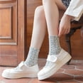 thumbnail image 3 of Holzlrgus Women's Cute Vintage Floral Patterned Cotton Crew Socks Teen Girls Korean Kawaii Fancy Dress Socks, 3 of 7