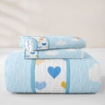 thumbnail image 5 of jejeloiu Kawaii Girls Personalized Gifts Quilt Full For Kids,Rainbow Heart Initial J Art Full Bedspread Sets,3-Piece, 5 of 7