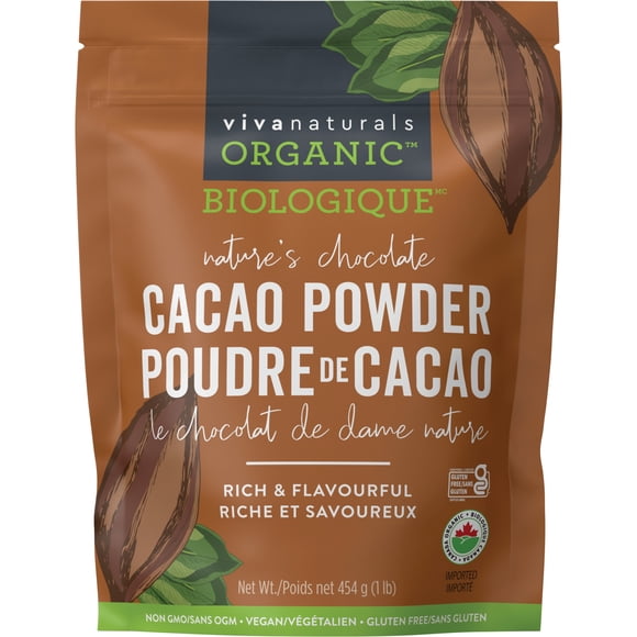 Viva Naturals Organic Cacao Powder, 1 lb (454 g)