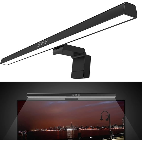 Monitor Light Bar, USB Powered Monitor Lamp for Eye Caring, 25 Lighting Modes, Computer Monitor Desk Lamp, Space Saving LED Screen Light Bar for Desk/Office/Home/Game