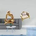 thumbnail image 2 of Figura de lector abstracto,Estatua de pensador abstracto,arte,manualidades,decoraciones,sofá de casa de muñecas,Muebles de casa de muñecas,modelo de sofá de casa de, 2 of 8