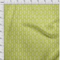 thumbnail image 3 of oneOone Cotton Flex Lime Green Fabric Leaves & Floral Geometric Sewing Material Print Fabric By The Yard 40 Inch Wide, 3 of 4