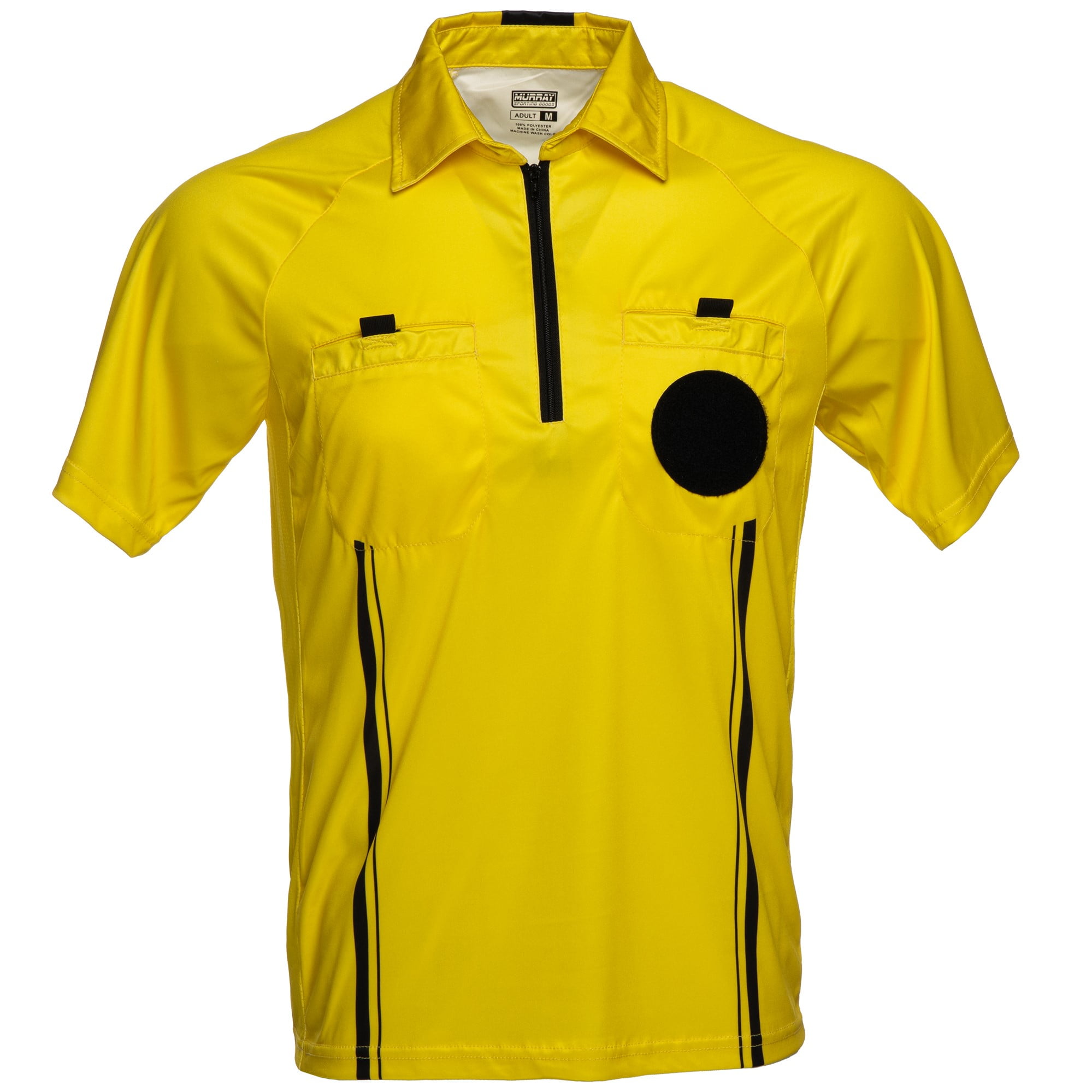 Murray Sporting Goods USSF Pro-Style Soccer Referee Jersey - Short Sleeve | Officials Short Sleeve Soccer Referee Shirt (Yellow, X-Small)