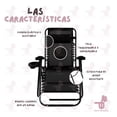 thumbnail image 4 of Camastro Gravedad Cero Negro Plegable Reclinable Exterior 2 Piezas, 4 of 5