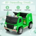 thumbnail image 4 of OLAKIDS Ride on Car, 6V Recycling Garbage Truck Electric Vehicle with Music, Horn, Warning Lights, Recycling Accessories Included, Toddlers Battery Powered Trash Toy for Boys Girls (Green), 4 of 10