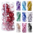 thumbnail image 2 of Injueey 24 piezas bolas de Navidad adornos de colores boda familia interior exterior patio sala de estar dormitorio accesorios de decoración Kits de decoración para fiestas Rojo Injueey HA008692-02B, 2 of 6