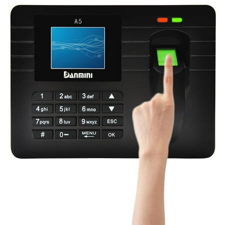 A5 2.4\'\' TFT Fingerprint Time Attendance Clock Employee Payroll Recorder