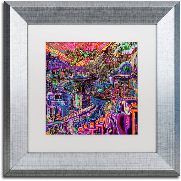 Trademark Fine Art "Hobo" Canvas Art by Josh Byer, White Matte, Silver Frame