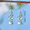 thumbnail image 3 of cpengpj Christmas Snowman Earrings, Lightweight Acrylic Holiday Gift for Women, Festive Seasonal Jewelry, 3 of 5