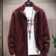 thumbnail image 3 of Ropa de hombre de cuello alto con cremallera, chaleco de negocios, suéter de punto azul sin mangas con cremallera, chaleco de cuello alto rojo para hombre, sudadera A, 3 of 5