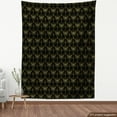 thumbnail image 4 of Ambesonne Ethnic Fabric by the Yard Upholstery, Gold Butterfly Square Plot, 10 Yards, Charcoal Grey and Dark Yellow, 4 of 5