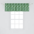 thumbnail image 2 of Ambesonne Jungle Leaves Valance Pack of 2, Fronds Tones of Green, 54"X18", Multicolor, 2 of 4