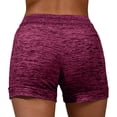 thumbnail image 4 of Bzhegqhd Spring Summer Solid Color Pockets Yoga Drawstring Outwear Sports Shorts for Women, 4 of 7