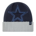thumbnail image 2 of Men's New Era  Navy/Gray Dallas Cowboys Oversize Cuffed Knit Hat, 2 of 3