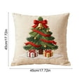thumbnail image 3 of Eolstice Festive Christmas Decorative Linen Pillows Cover, Linen Animal Pillow Cover, Graphic Print Cushion Case for Christmas Decor, Home Accent, Gift(B), 3 of 6