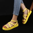thumbnail image 4 of UTTOASFAY Sandals for Women Summer Fashion Women Buckle Flat Open Toe Slipper Sandals Beach Casual Shoes, 4 of 6