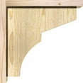 thumbnail image 3 of 6"W x 14"D x 14"H Monterey Rough Sawn Corbel w/Backplate, Douglas Fir, 3 of 9