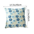 thumbnail image 2 of Flower Fleece Pillow Cover Soft Decorative Throw Pillow Covers Square Jacquard Pillowcase for Sofa Bedroom Living Room, 2 of 5