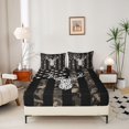 thumbnail image 2 of Manfei Farmhouse Camouflage Fitted Sheet Full, Vintage Camo Bed Set, Urban Gray, 3-Piece, 1 Fitted Sheet and 2 Pillowcases, 2 of 6