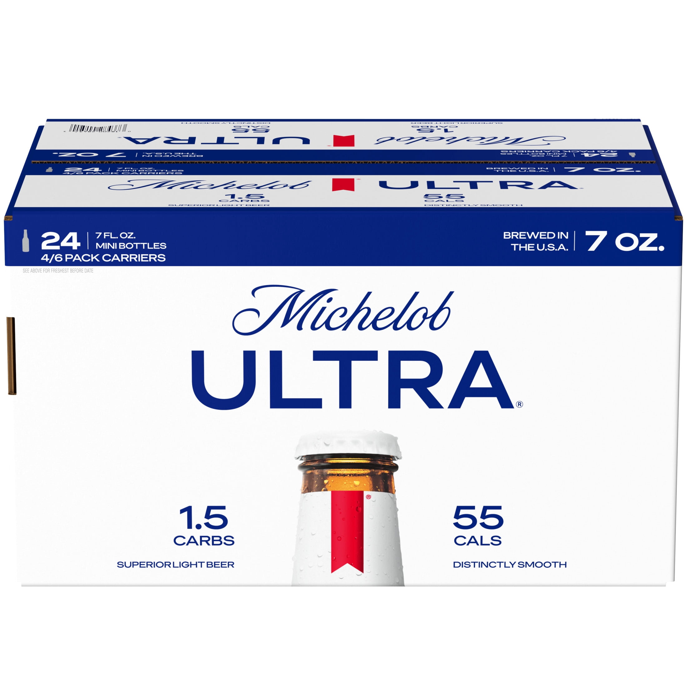 Michelob ULTRA Superior Light American Lager Beer, 24 pack 7 fl oz Glass Bottles 4.2% ABV