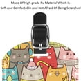 thumbnail image 4 of Square 2Pack PU Leather Lovely Cartoon Cats Cruise Luggage Tag with Privacy Cover and Name ID Tag for Travel Handbags Backpacks Luggage Tags, 4 of 6