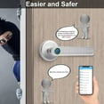 thumbnail image 2 of Serrure de Porte Intelligente Entrée Sans Clé Serrure à Clavier Serrure de Porte avec Poignée, Serrure à Empreinte Digitale avec Contrôle WiFi par Application Tuya, 2 of 6