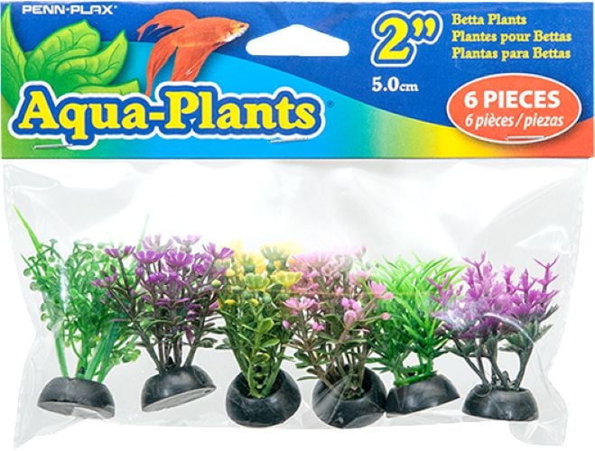 Penn-Plax Aqua-Plants Aquarium Decorations - 6 Pieces Per Pack