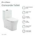 thumbnail image 3 of Concorde One Piece Square Toilet Dual Flush, Black Hardware 1.1/1.6 gpf, 3 of 14
