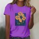thumbnail image 3 of Tops Cortos para las Mujeres Blusas Impresas Manga Corta Cuello Redondo, Tops de Blusa para las Mujeres Primavera Verano Casual, 3 of 4