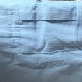 thumbnail image 6 of Men's Cotton Linen Capri Long Utility Stacked Cargo Shorts Below Knee 13 Inches Relaxed Fit Casual Elastic Waist Multi-Pocket Size 3XL Sky Blue, 6 of 8