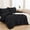 Black-Queen (90"x90"), variant on Burnt Orange Queen (90"x90") 7-Piece Bed-in-a-Bag Boho Bedding Set