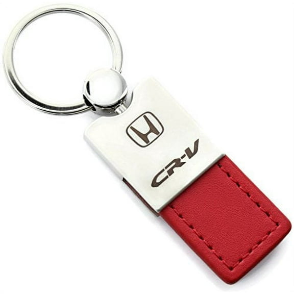 Honda CR-V Keychain & Keyring - Duo Premium Red Leather