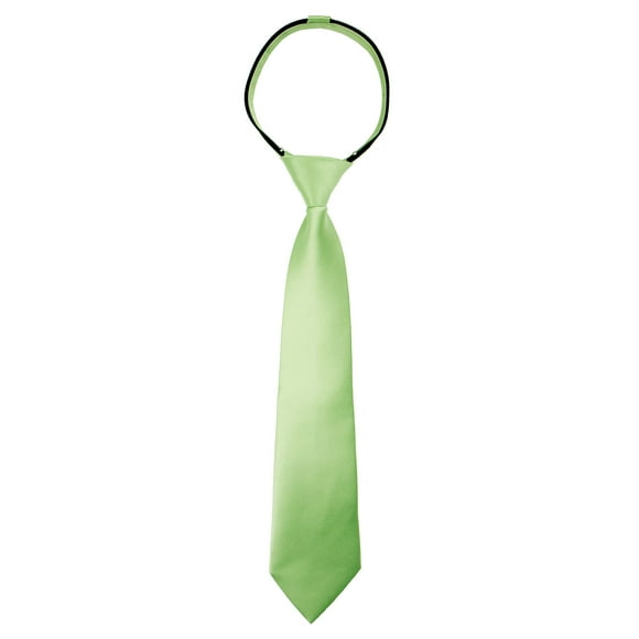 Spring Notion Boys' Satin Zipper Necktie Sage Small