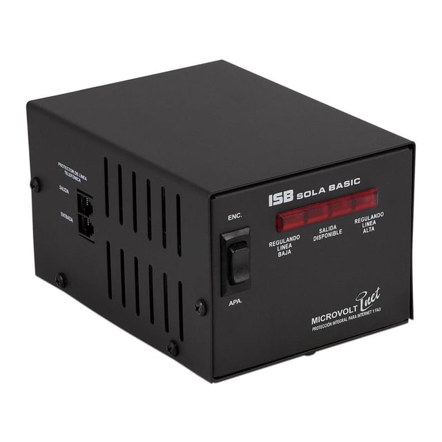 Regulador Sola Basic Microvolt 2KVA, DN-21-202 con 4 contactos. SOLA BASIC DN-21-202