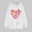 White, variant on Women's Valentine's Day Sweatshirt Funny Love Heart Print Hoodie Long Sleeved Loose Comfortable Pullover Sweatshirt Tops White L