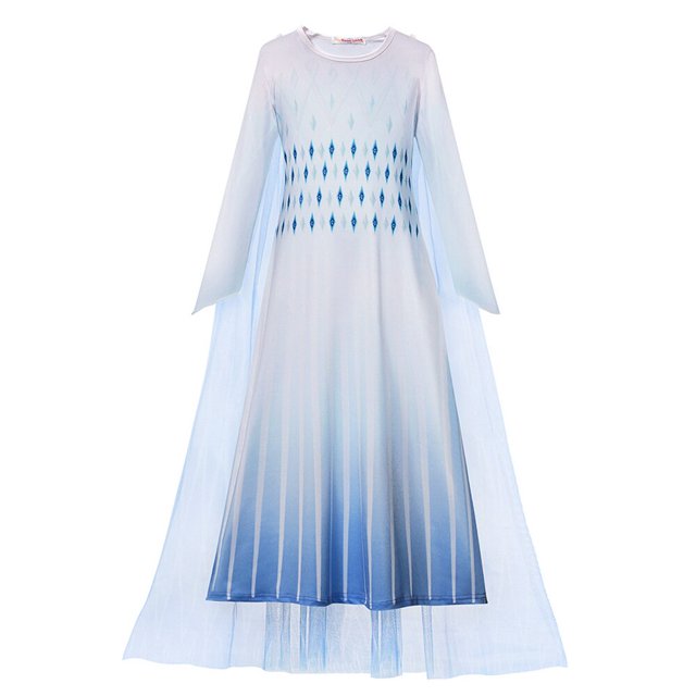 Disney Frozen 2 vestido de princesa para niñas Snow Queen Elsa Anna Halloween Cosplay disfraz carnaval cumpleaños fiesta niños ropa Set7-8T (etiqueta 140) Gao Jinjia LED