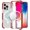 Red, variant on For iPhone 16 Pro 6.3 inch Acrylic [Magnetic Circle] Tough 2.5mm Transparent ShockProof Hybrid - Red