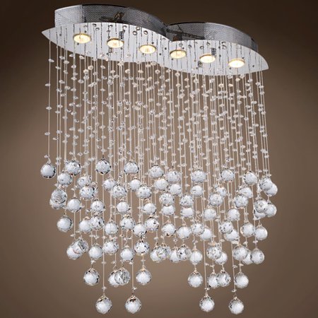 UPC 690443335564 product image for WeGotLites Drops of Rain 6-Light Crystal Pendant | upcitemdb.com