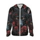 thumbnail image 1 of Fotbe Rose Full Moon Black Wolf Chaqueta con Protección Solar UPF 50+ para Hombre y Mujer, Camisa con Capucha y Bolsillos-X-Large, 1 of 7