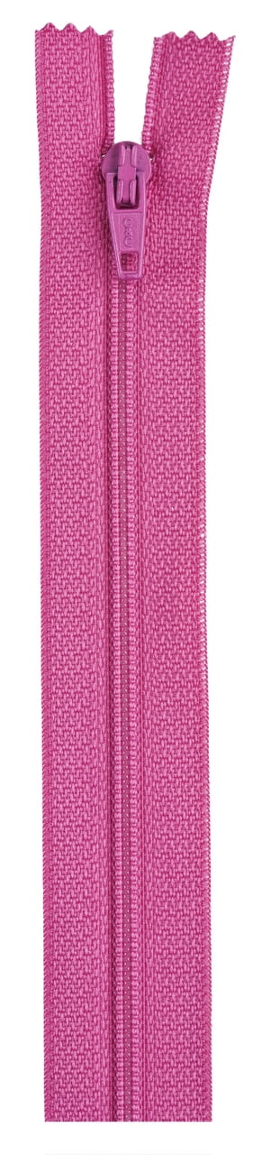 (2 pack) Coats & Clark Polyester 14" All Purpose Dark Rose Sewing Zipper, 1 Each