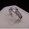 thumbnail image 3 of Shauna Engagement Ring Sterling Silver Cubic Zirconia Womens Ginger Lyne Collection Size 10, 3 of 6