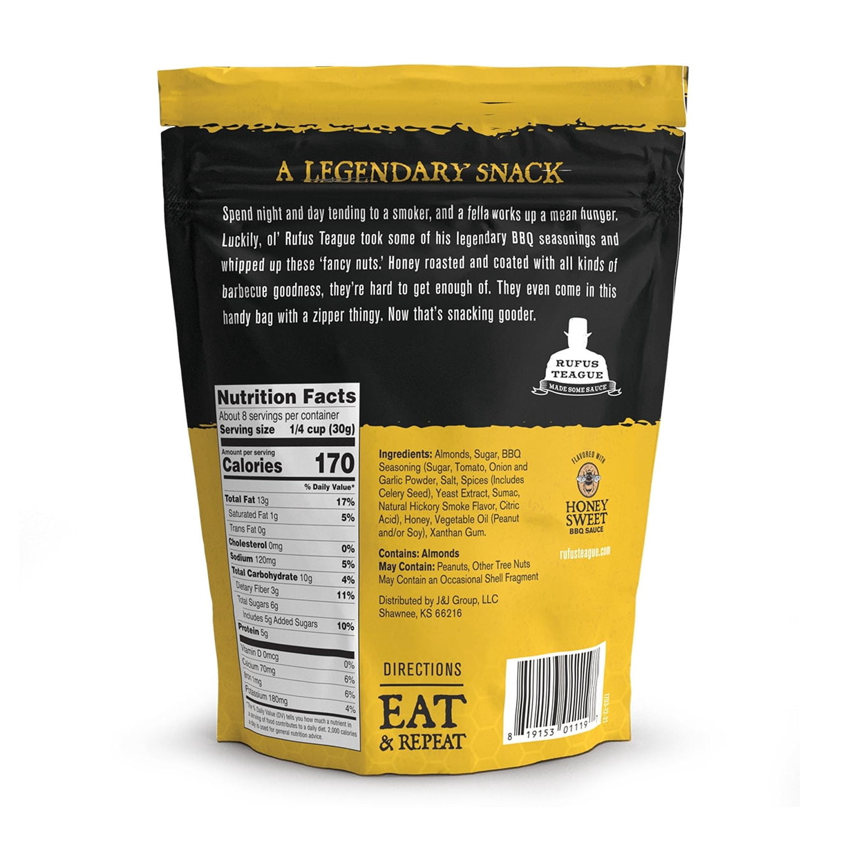 Interstate Bait 139187 BBQ Honey Roasted Almonds