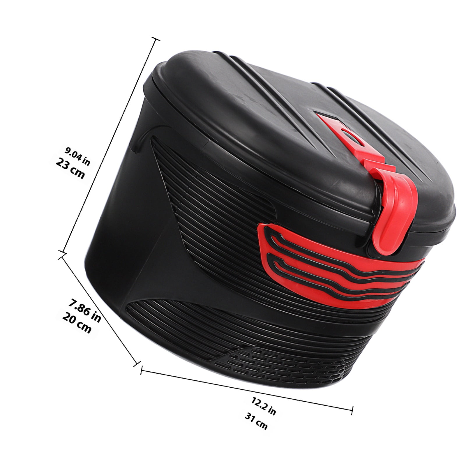 LOLIPPYY Bike Front Frame Storage Basket Red Woven Plastic with Anti-Prying Lock for Bikes