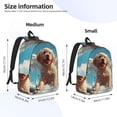 thumbnail image 2 of Balery Cute Angel Winged Dog Mochila Clásica Impresa Básica para Viaje, Mochila Escolar Resistente al Agua, Mochila de Lona con Correas Ajustables-Medium, 2 of 5