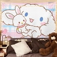 thumbnail image 2 of Tapiz de animales Kawaii para decoración de pared, tapiz con diseño de gato, conejo y oso, decoración para sala de estar, hogar y dormitorio para niños, 2 of 4