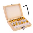 thumbnail image 1 of Kit De Cortadores Para Carpintería Juego De Cortadores De Fresado Para Carpintería De 44565 Pulgadas Juego De Cortadores De Fresado Portátil Con Diseño Antiretroceso Para Recortar 12 Piezas Noticed TO002821-00, 1 of 7