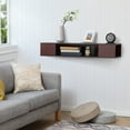 thumbnail image 4 of FITUEYES Wall Mounted Media Console,Floating TV Stand Component Shelf, Walnut, DS210005WW, 4 of 7