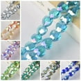 thumbnail image 2 of U8MO 20pcs Shiny Heart Faceted Crystal Glass 8mm 10mm Loose Beads for Jewelry Making-10mm-Clear AB, 2 of 5