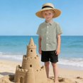 thumbnail image 6 of Dailycode Small Short Sleeve Button Down Shirts Sage Green Casual Shirt 3-10 Years, 6 of 9