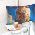 thumbnail image 4 of Pofeuu Starry Sky Cloud Dog Print Polyester Microfiber Plush Pillowcases, Super Soft and Cozy Pillow Case Covers with Envelop Closure（Pillow core not included）-20"x30", 4 of 6